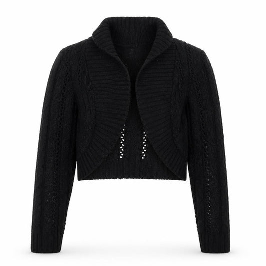 Red Herring Girls Black Shrug Cardigan Age 11-12 Years Knit Jumper