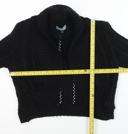 Red Herring Girls Black Shrug Cardigan Age 11-12 Years Knit Jumper