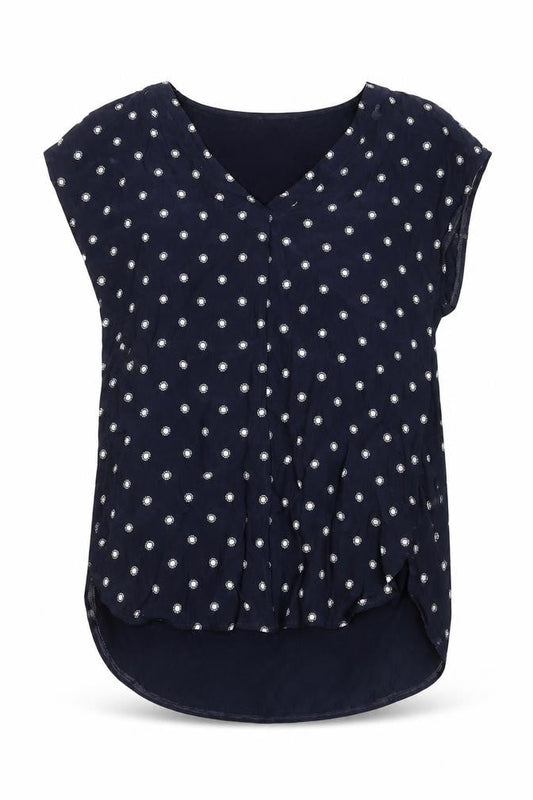 Womens UK Size 6 Marks and Spencer Blue Tunic Blouse