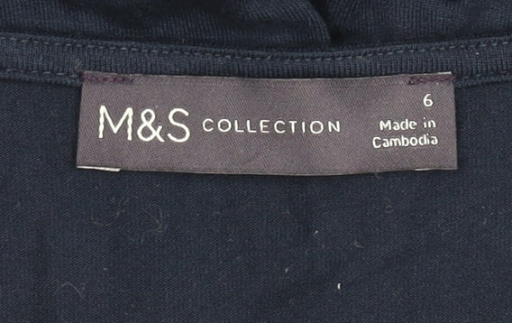 Womens UK Size 6 Marks and Spencer Blue Tunic Blouse