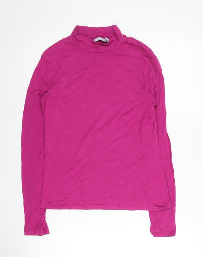 Womens UK Size M Warehouse Pink Basic T-Shirt