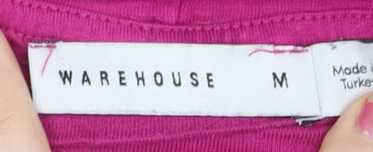Womens UK Size M Warehouse Pink Basic T-Shirt