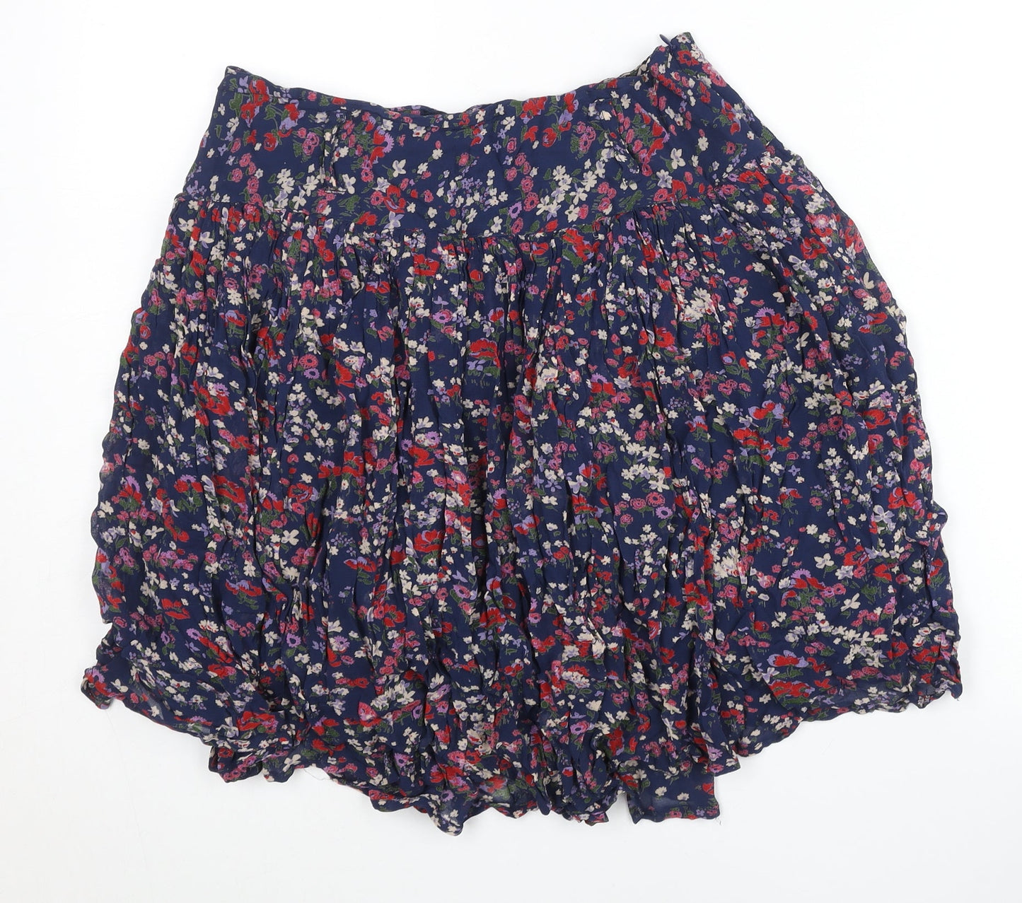 Linea Weekend Womens Blue Floral Peasant Skirt Size 8 Summer Boho