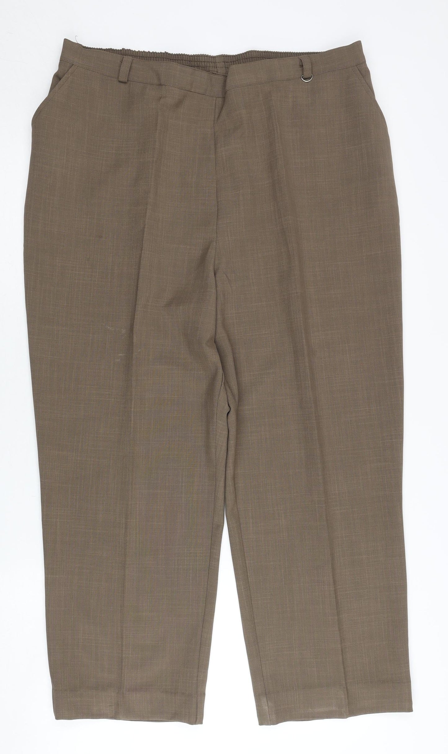 Womens UK Size 18 ellie louise Regular Fit BusinessCasualWorkwear Brown Trousers