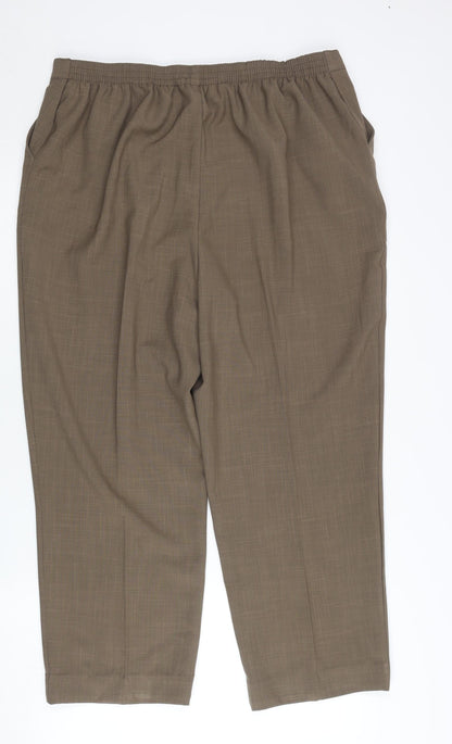 Womens UK Size 18 ellie louise Regular Fit BusinessCasualWorkwear Brown Trousers