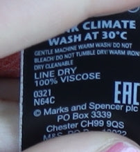 Marks and Spencer Womens Red Floral Midi A-Line Skirt Size 10