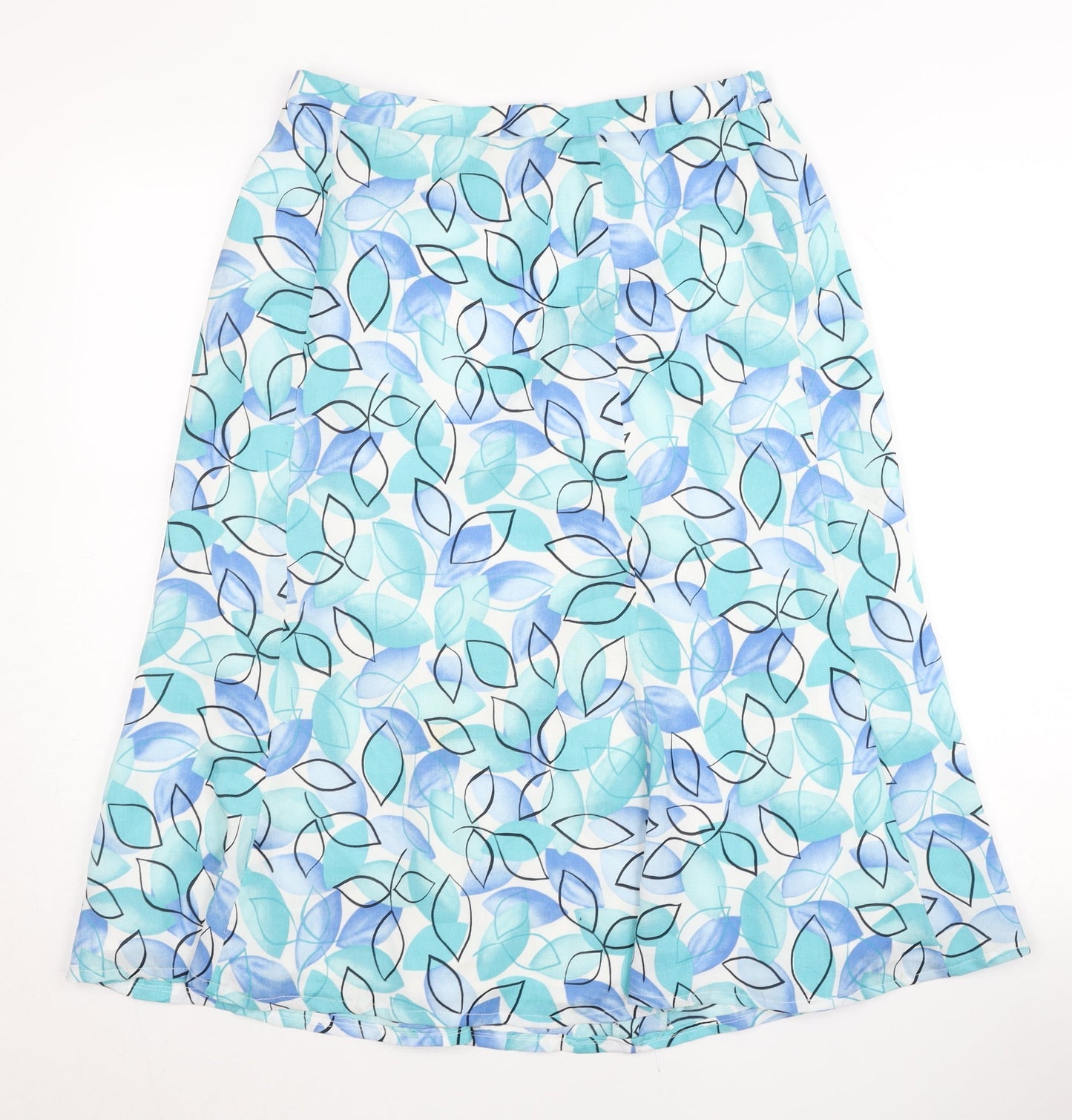 Eastex Women’s Blue Floral A-Line Midi Skirt Size 12
