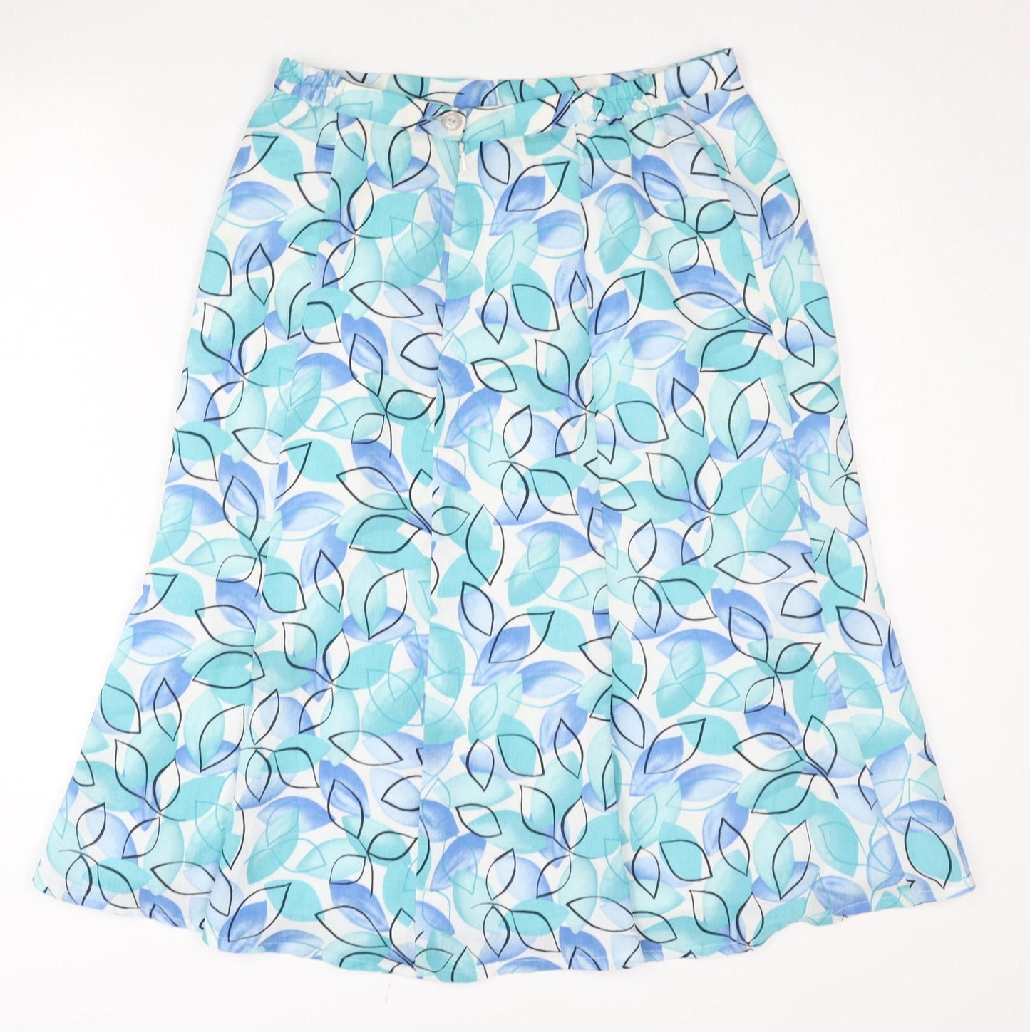 Eastex Women’s Blue Floral A-Line Midi Skirt Size 12