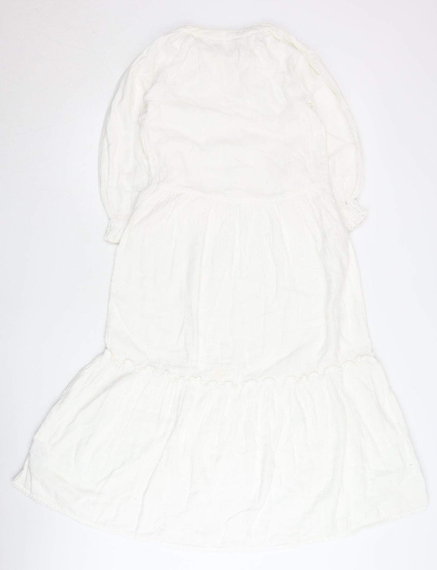 Accessorize Women’s White Cotton Kaftan Midi Dress XS UK 6