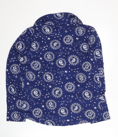 Harry Potter Womens Blue Long Sleeve Pyjama Top Shirt Style S 10-12