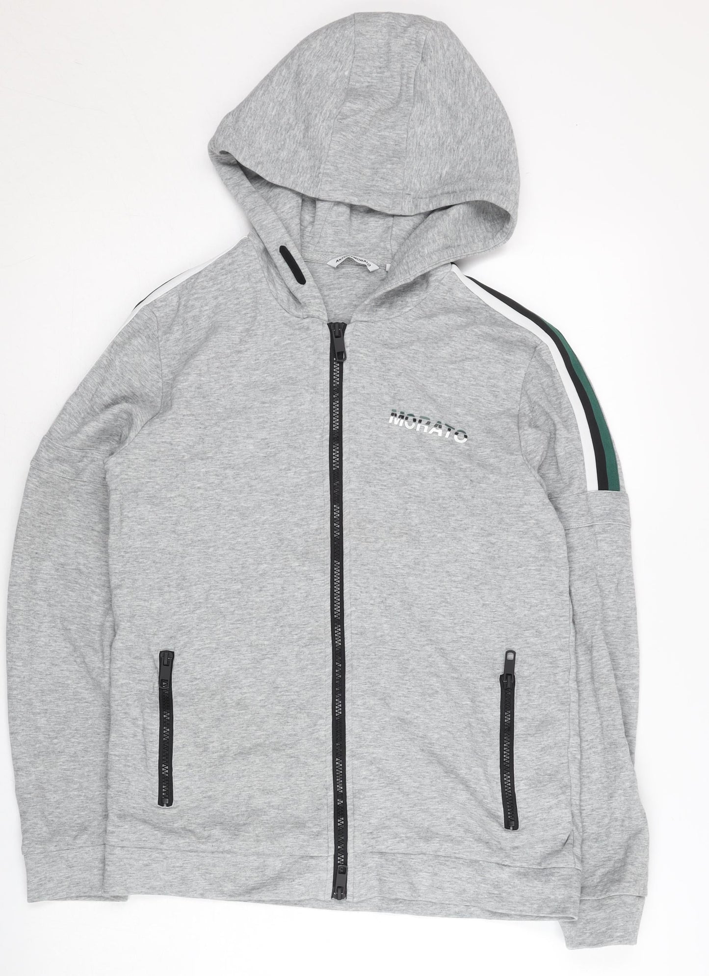Antony Morato Teens Grey Full Zip Hoodie Size 14 Regular Fit