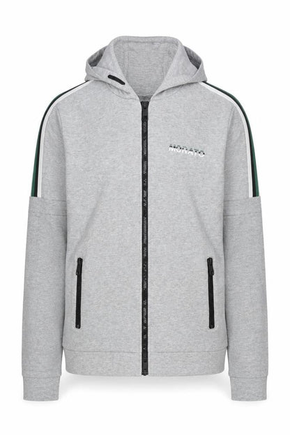 Front view of Antony Morato Teens Grey Full Zip Hoodie, size 14, Regular Fit