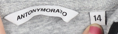 Antony Morato Teens Grey Full Zip Hoodie Size 14 Regular Fit