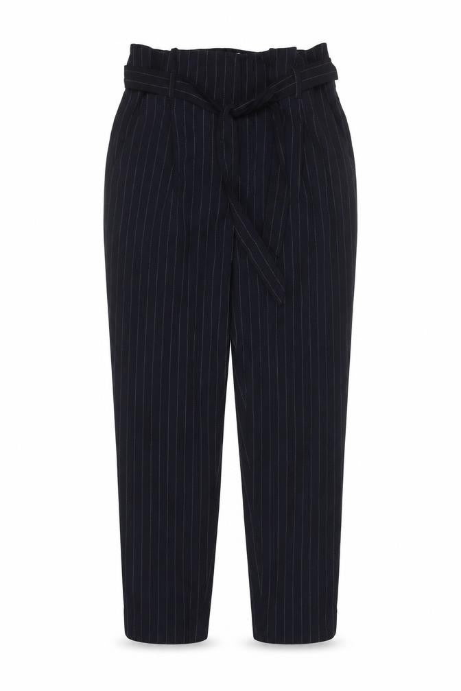 Womens UK Size 6 H&M Regular Fit Paperbag Blue Trousers