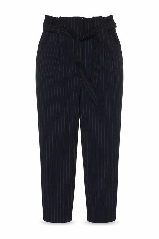 Womens UK Size 6 H&M Regular Fit Paperbag Blue Trousers