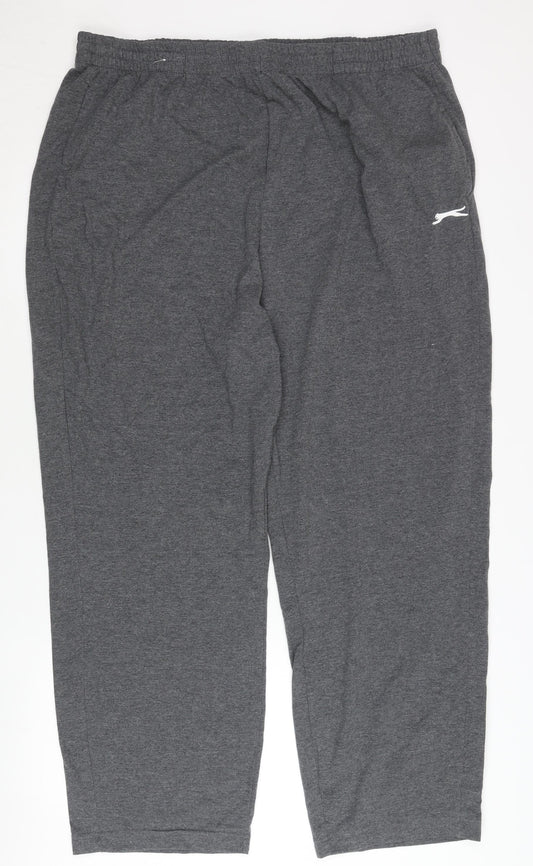 Slazenger Men’s Grey 3XL Sweatpants Regular Fit Elastic Waist