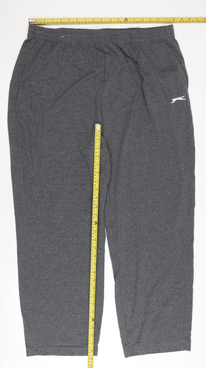 Slazenger Men’s Grey 3XL Sweatpants Regular Fit Elastic Waist