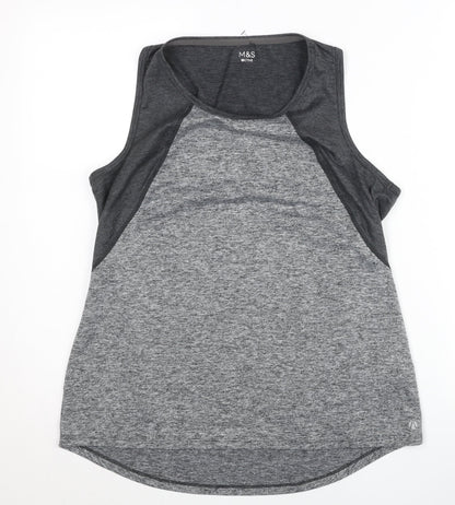 Marks and Spencer Womens Grey Size 16 Tank Top Activewear Sports Gym