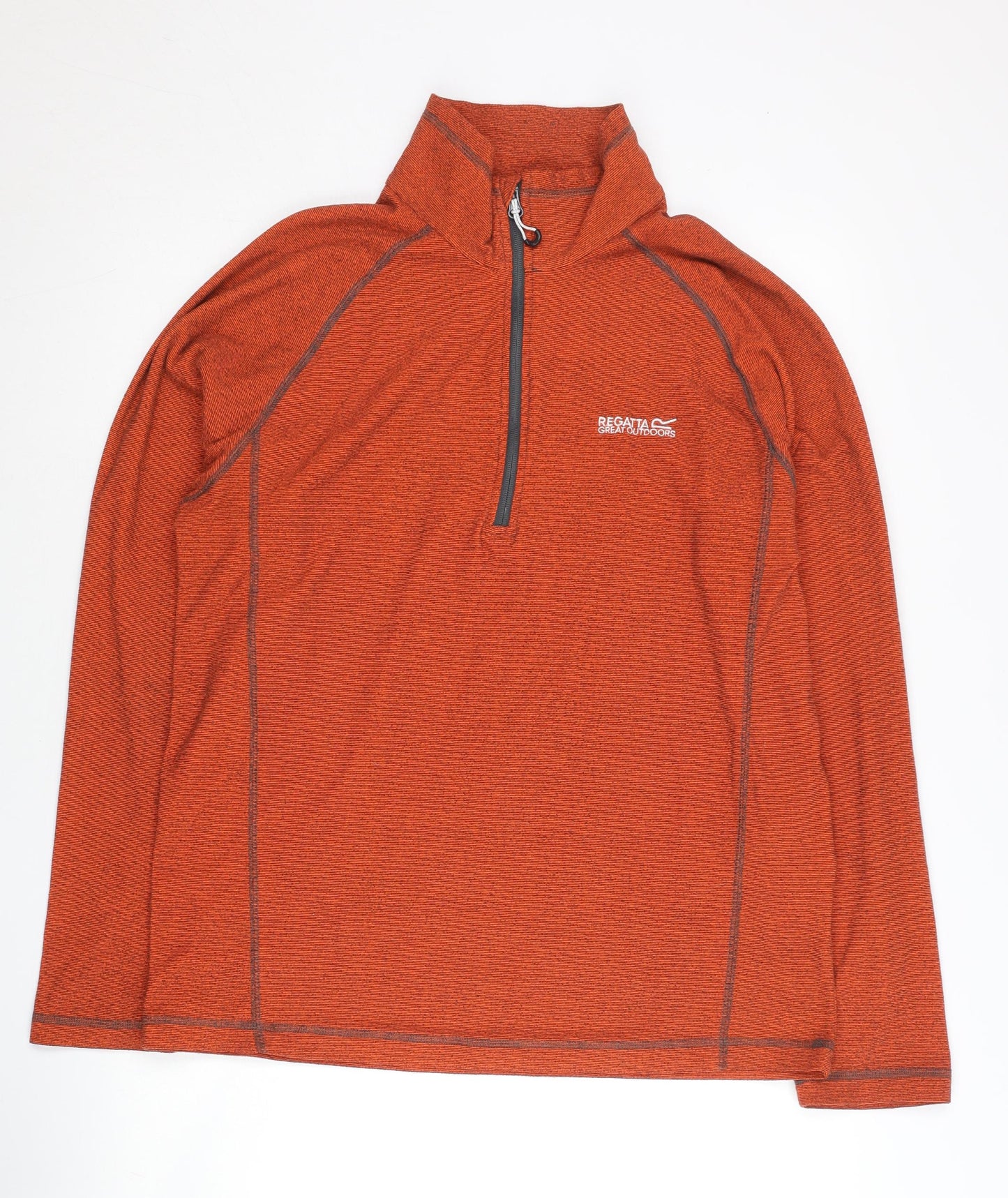 Mens UK Size L Regatta Orange 1/4 Zip Sweatshirt