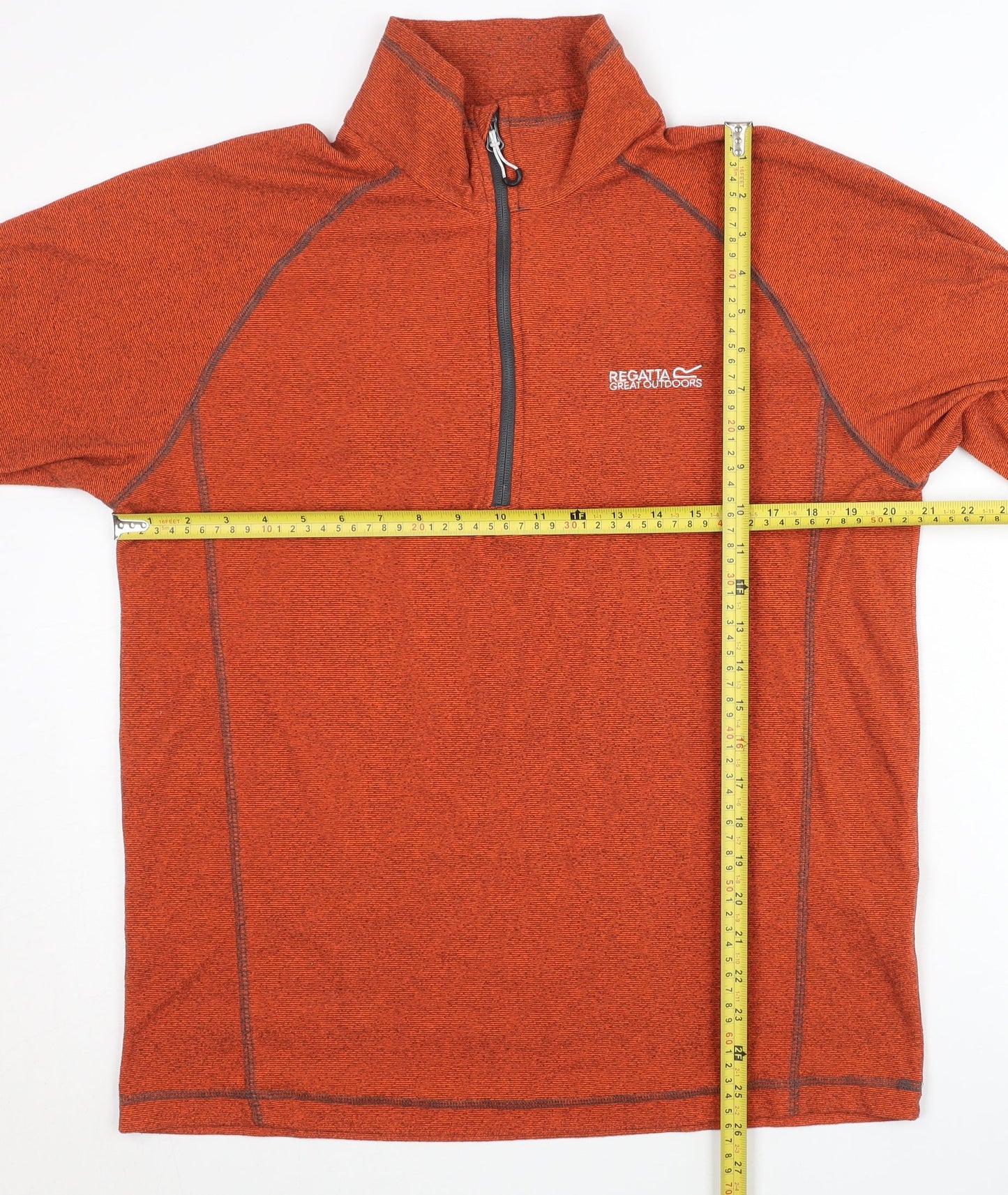 Mens UK Size L Regatta Orange 1/4 Zip Sweatshirt
