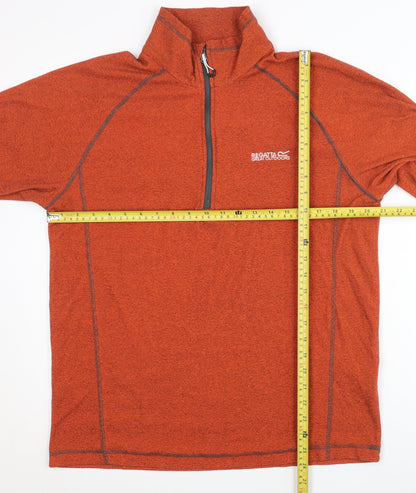 Mens UK Size L Regatta Orange 1/4 Zip Sweatshirt
