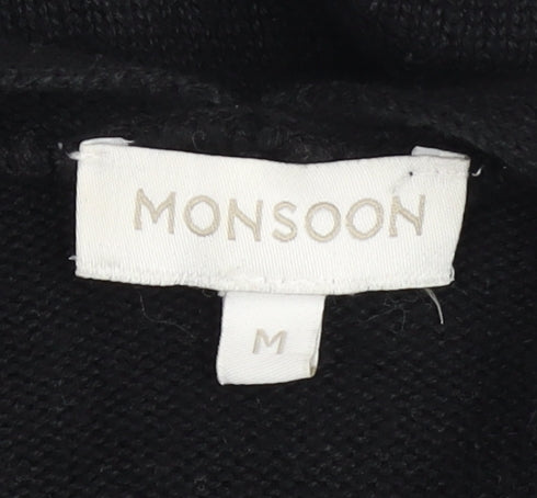 Womens UK Size M Monsoon Black Cardigan Jumper