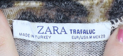 Womens UK Size 12 Zara Brown Pullover Jumper