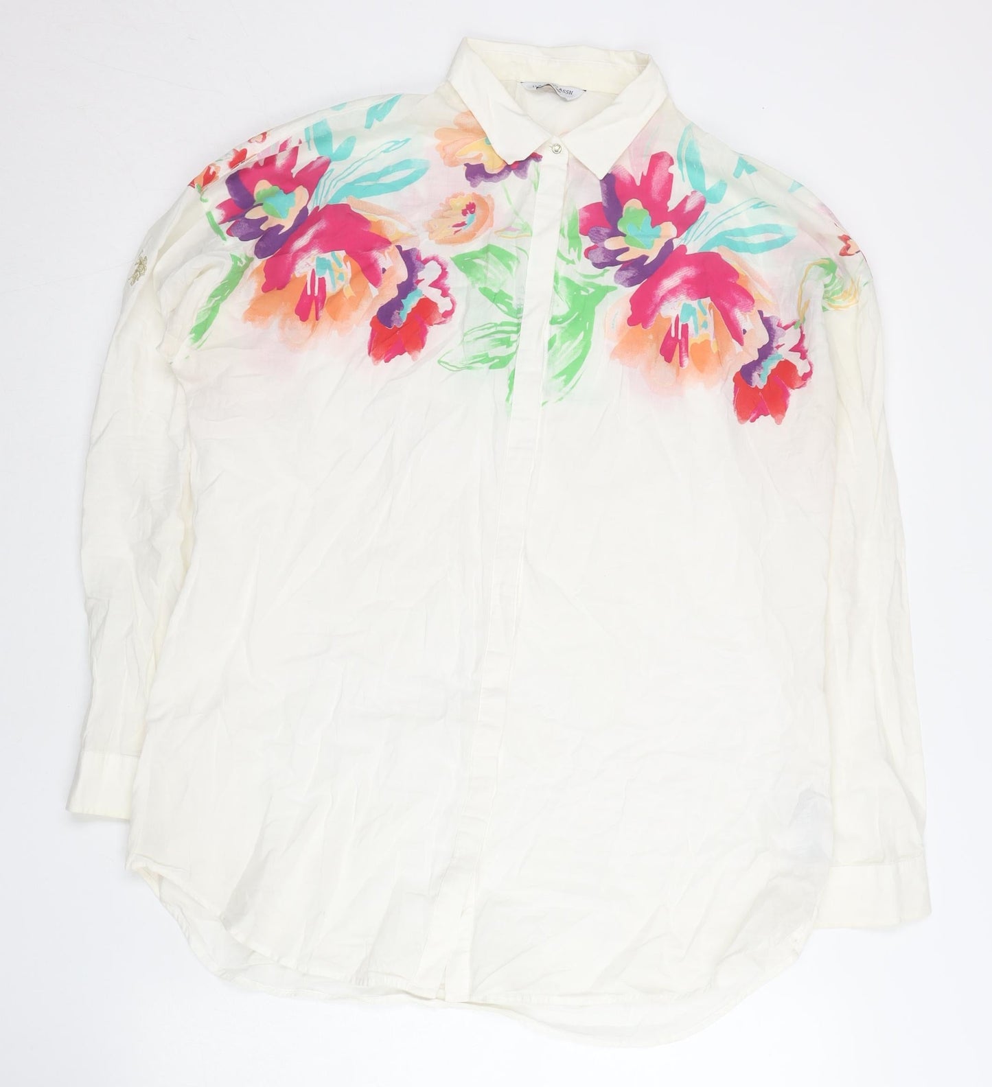 Womens UK Size 12 U.S. Polo Assn. White Classic Button-Up