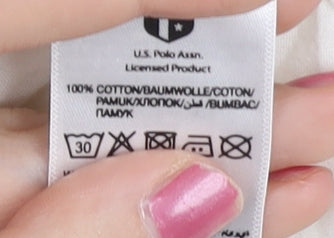 Womens UK Size 12 U.S. Polo Assn. White Classic Button-Up