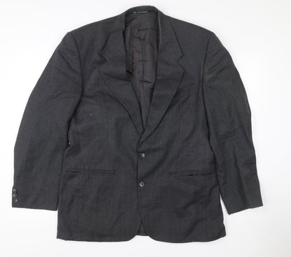 Chatsworth Men’s Grey Wool Blazer Jacket Size 40R Single Breasted