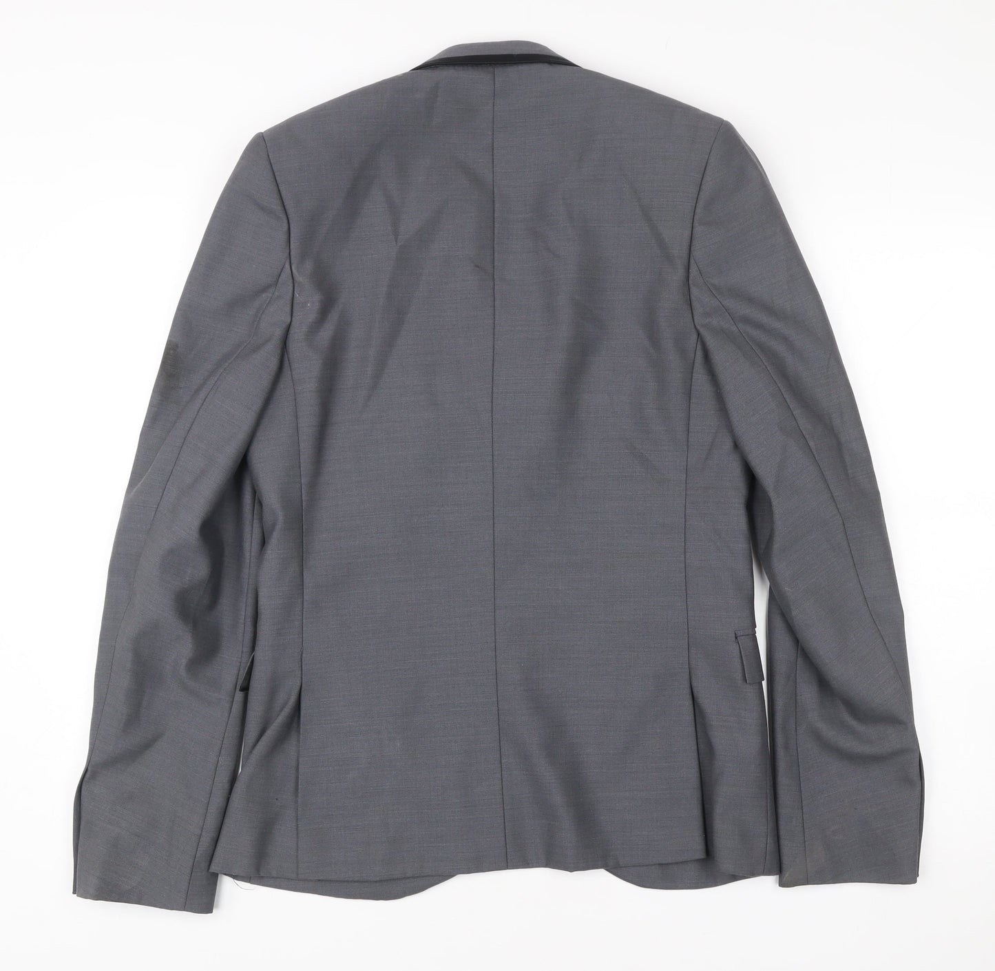 Topman Men's Grey Slim Fit Blazer Jacket Size 36 Chest Formal