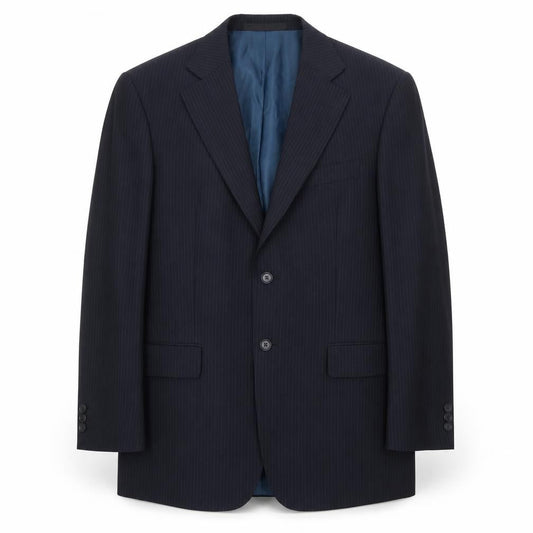 Marks and Spencer Men’s Blue Pinstripe Wool Blend Blazer Jacket 38R