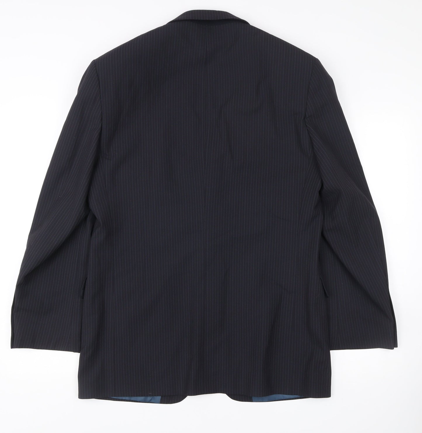 Marks and Spencer Men’s Blue Pinstripe Wool Blend Blazer Jacket 38R