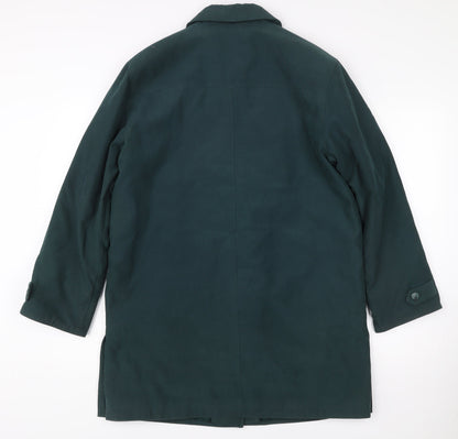 Nuage Womens Green Size 10 Mid-Length Overcoat Polyester Nylon