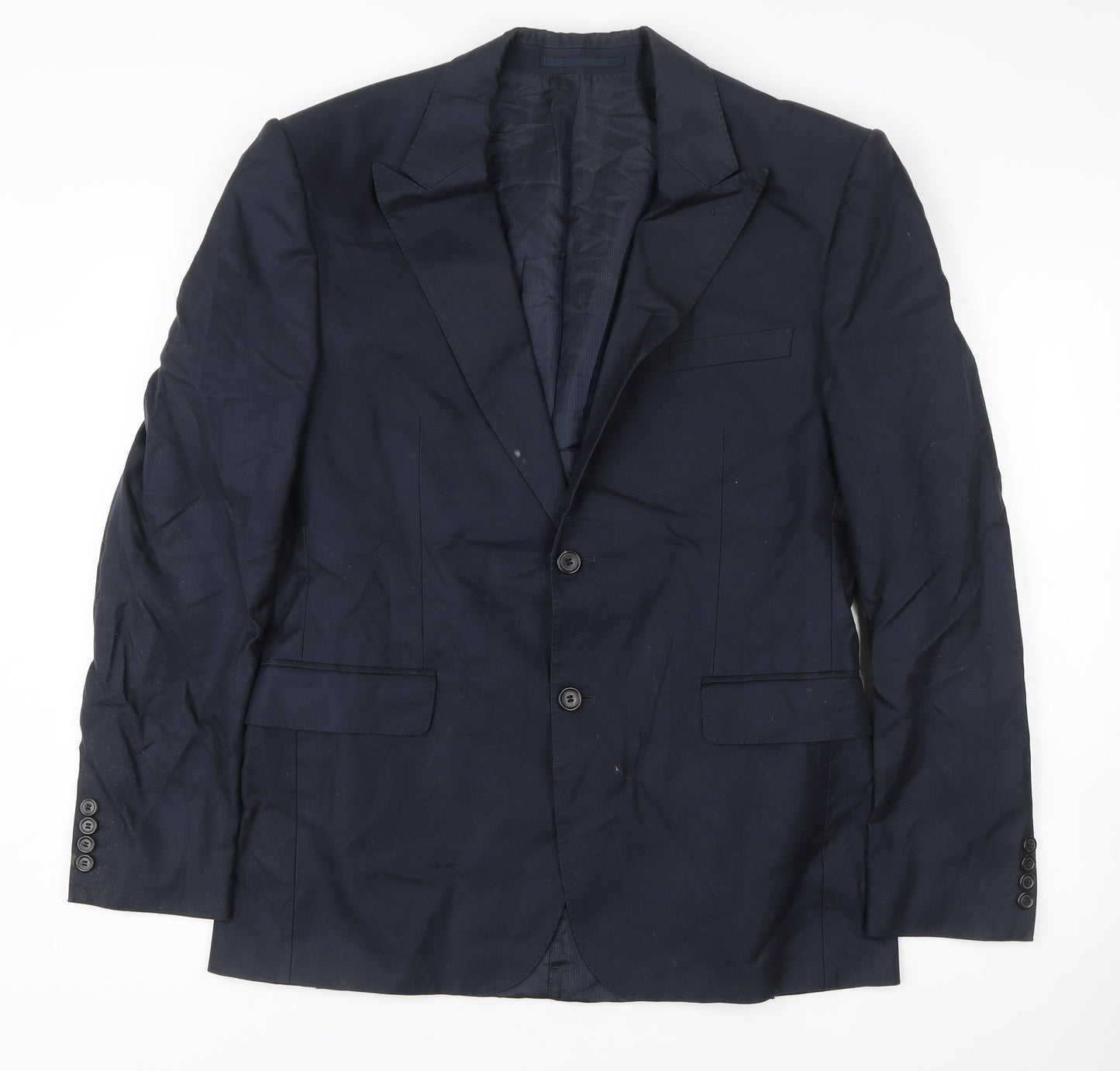 Hugo Boss Men's Blue 42R Blazer Jacket Cotton Business Formal