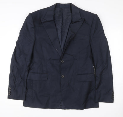 Hugo Boss Men's Blue 42R Blazer Jacket Cotton Business Formal