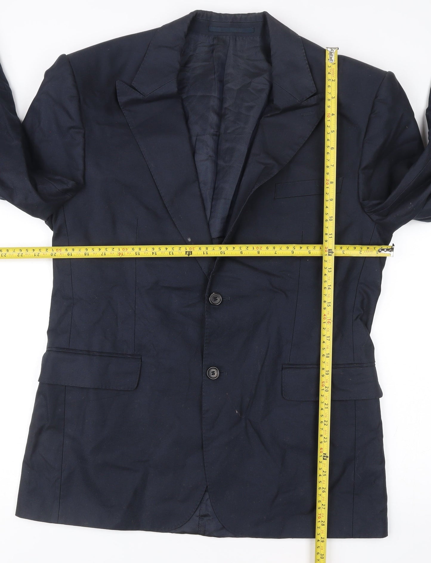 Hugo Boss Men's Blue 42R Blazer Jacket Cotton Business Formal