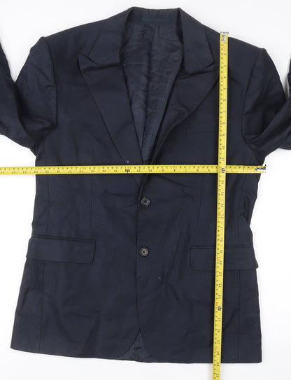 Hugo Boss Men's Blue 42R Blazer Jacket Cotton Business Formal