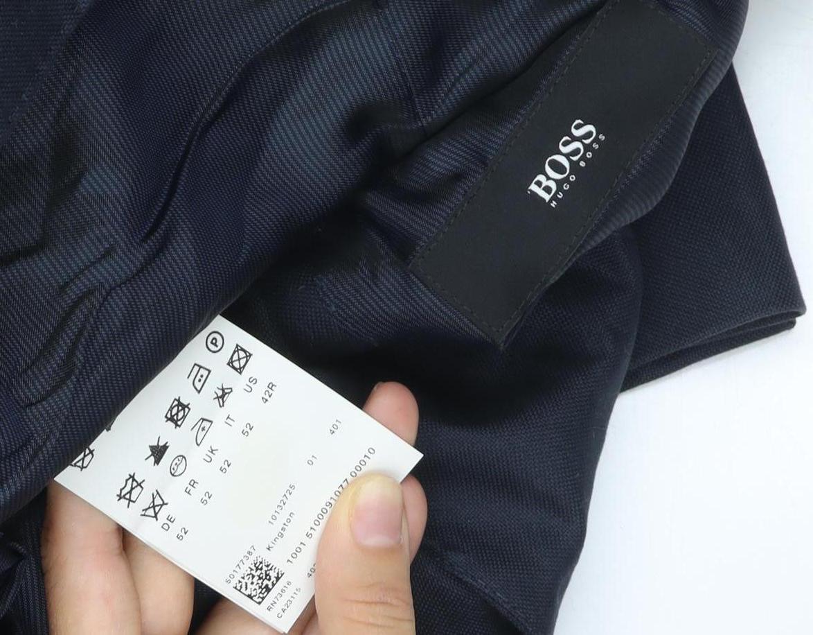 Hugo Boss Men's Blue 42R Blazer Jacket Cotton Business Formal