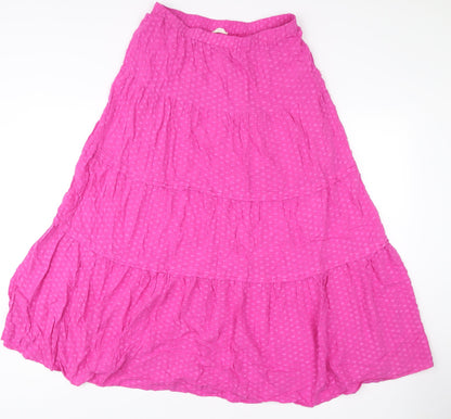 Hush Women’s Pink Bohemian Midi Peasant Skirt Size 10