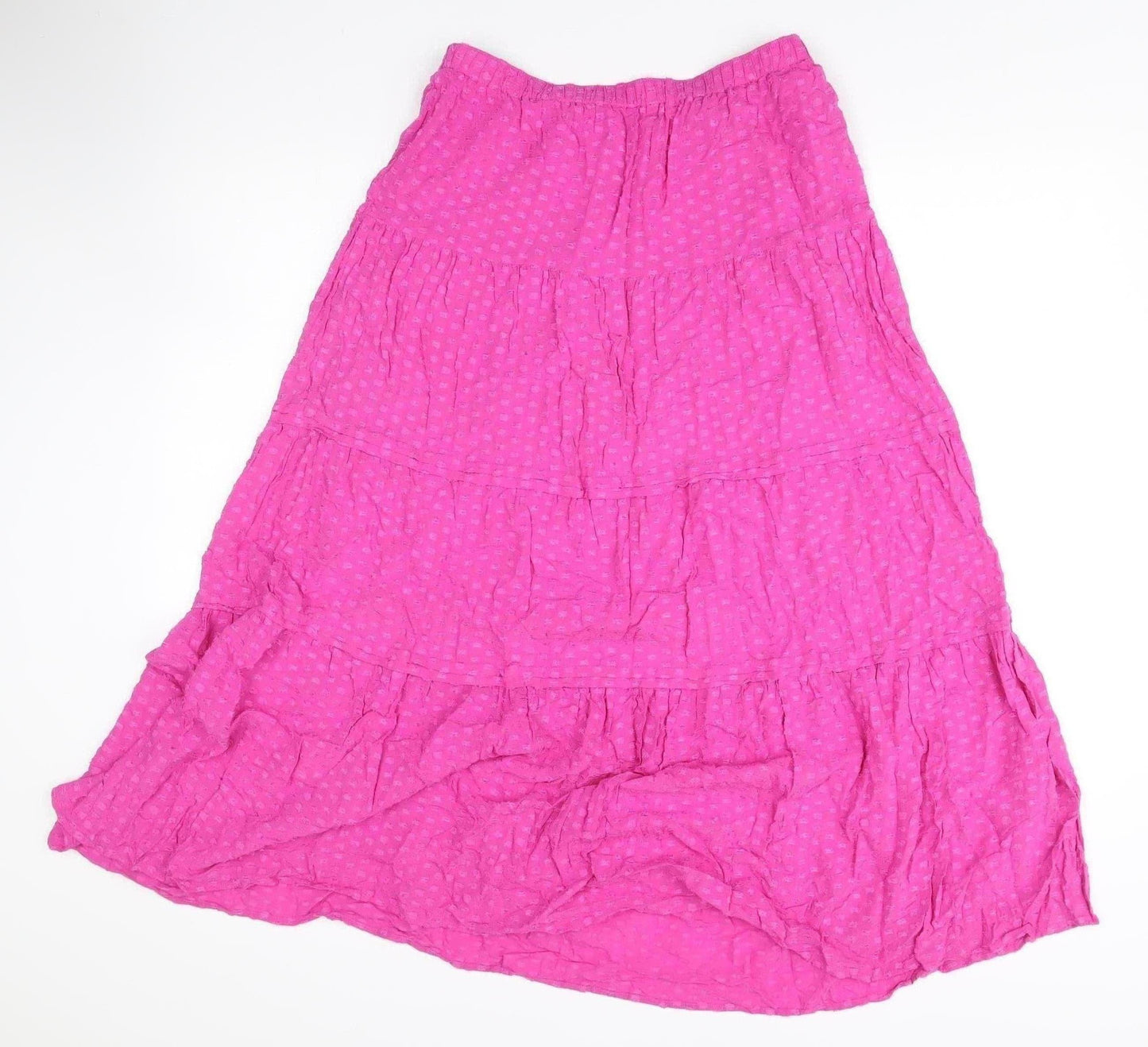 Hush Women’s Pink Bohemian Midi Peasant Skirt Size 10