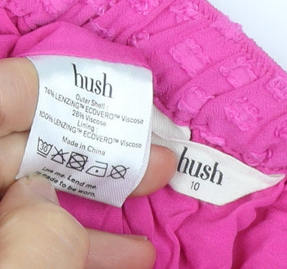 Hush Women’s Pink Bohemian Midi Peasant Skirt Size 10