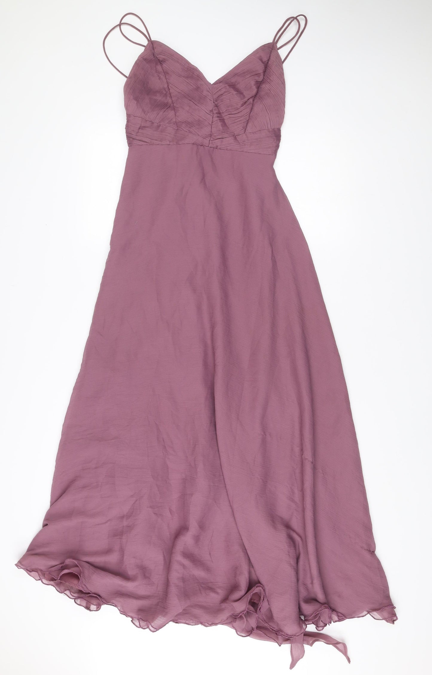 ASOS Women’s Purple Size 8 Midi Slip Dress V-Neck Cocktail Party