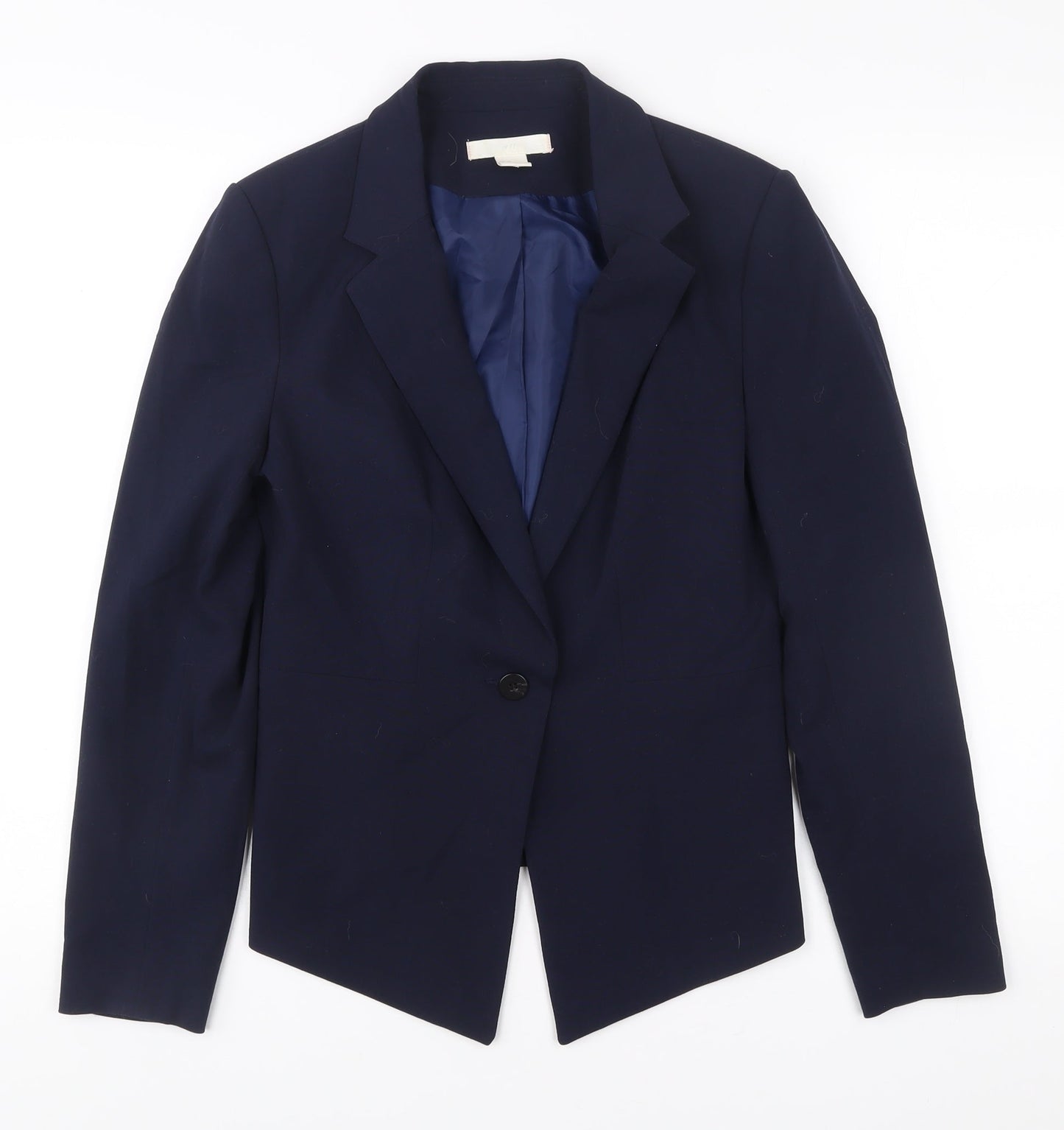 H&M Women’s Blue Size 10 One Button Tailored Suit Jacket