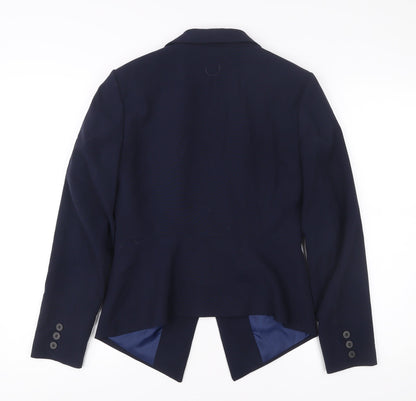 H&M Women’s Blue Size 10 One Button Tailored Suit Jacket