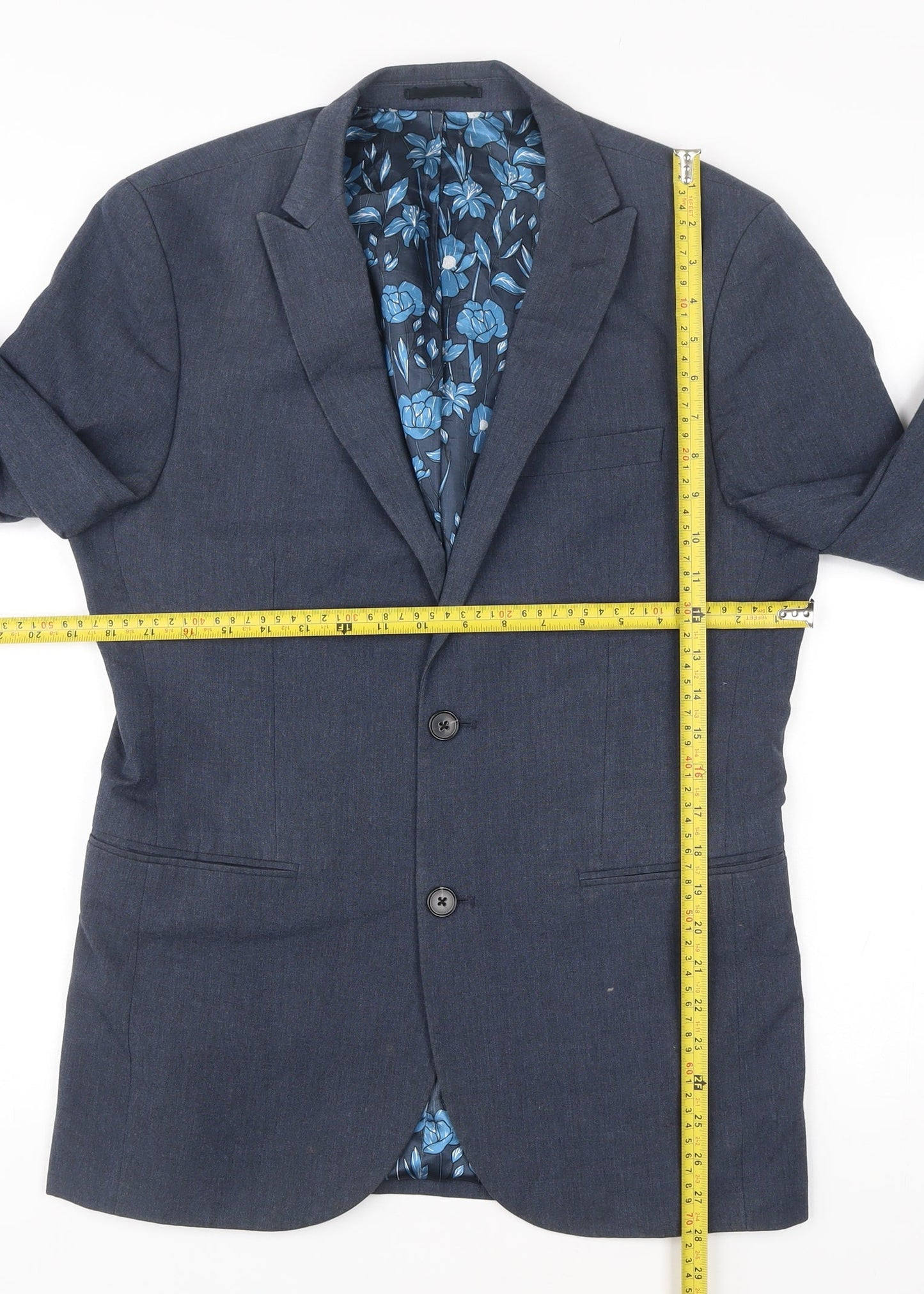 Next Men's Blue 38in Regular Fit Two-Button Blazer Jacket