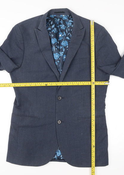 Next Men's Blue 38in Regular Fit Two-Button Blazer Jacket