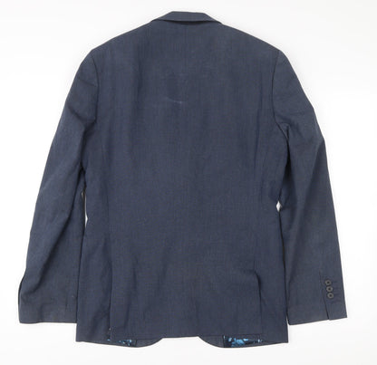 Next Men's Blue 38in Regular Fit Two-Button Blazer Jacket