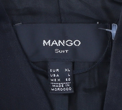 Mango Women Beige XL Suit Jacket Blazer Linen Blend Workwear