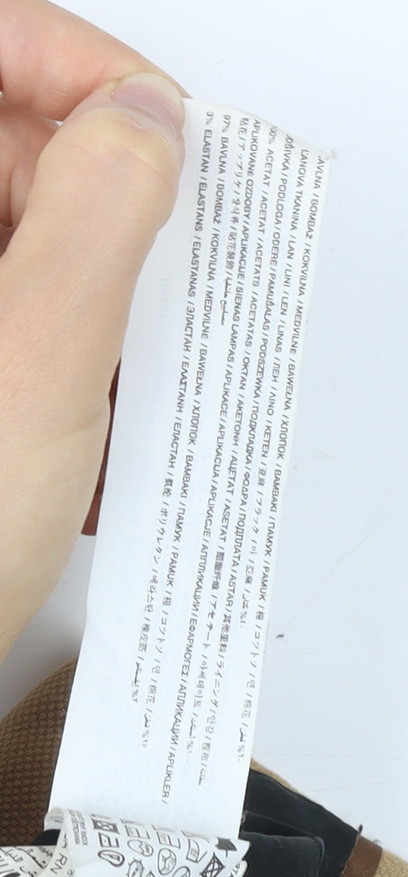 Mango Women Beige XL Suit Jacket Blazer Linen Blend Workwear